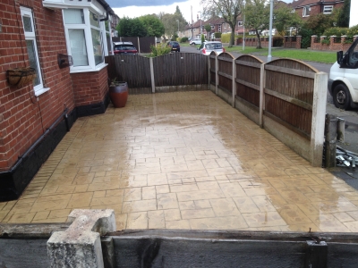 Driveway inprinted concreate after s