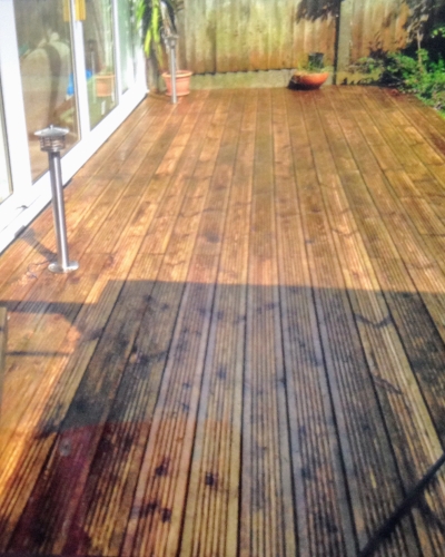deck cleaning after